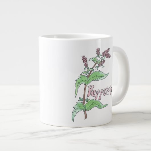Tasse Géante Surdimensionner le thé à la menthe poivrée (Devant droit)