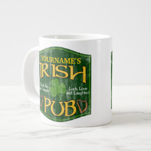 Tasse Géante Symbole de pub irlandais personnalisé