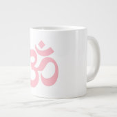 Tasse Géante Symbole Om rose clair (Devant droit)