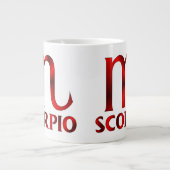 Tasse Géante Symbole rouge d'horoscope de Scorpion (Devant)