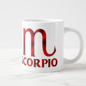 Tasse Géante Symbole rouge d'horoscope de Scorpion (Droite)