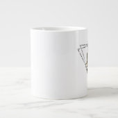 Tasse Géante Tabby Cat avec Faux Parties scintillant d'argent (Devant)