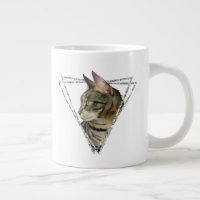 Tabby Cat avec Faux Parties scintillant d'argent