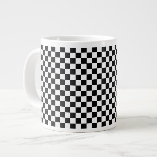 Tasse Géante Tableau de bord classique noir et blanc par STaylo (Devant gauche)