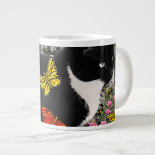 Tasse Géante Taches de rousseur dans les papillons - chat de