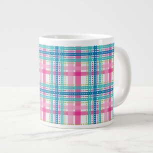 Tasse Géante Tartan, motif plaid