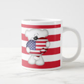 Tasse Géante Teddy Bear et Big USA Flag Heart (Droite)