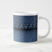 Tasse Géante Texture de jeans en denim (Droite)