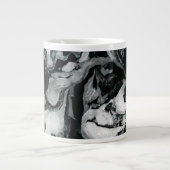 Tasse Géante Texture en marbre noir et blanc Peinture liquide (Devant)
