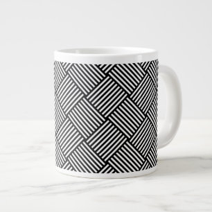 Tasse Géante Texture vérifiée géométrique