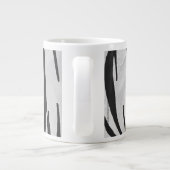 Tasse Géante Tigre Monogramme noir et blanc (Dos)