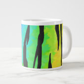 Tasse Géante Tigre Noir et Imprimé Arc-en-Ciel (Devant droit)