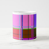 Tasse Géante Tissu Couleurs Carrés (Devant)