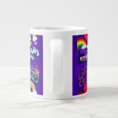 Tasse Géante Totalement 80 Purple Fun New Wave Collage (Dos)