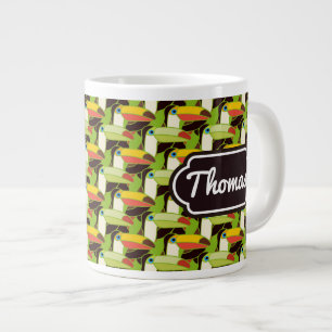Tasse Géante Toucans colorés Ajouter votre nom