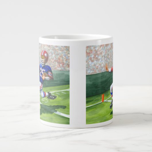 Tasse Géante Traverser la ligne d'objectif pour une touche (Devant)