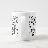 Tasse Géante Treble Clef Bass Clef Heart Notes Musique Musique  (Dos)