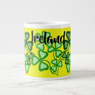 Tasse Géante Trèfle irlandais, jaune, Irlande, trèfle à 4 feuil