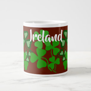 Tasse Géante Trèfle irlandais, rouge, Irlande, trèfle à 4 feuil