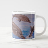Tasse Géante Un morceau de dauphins de saut (Droite)