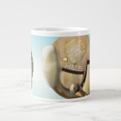 Tasse Géante Un vaisseau spatial qui traverse une planète (Devant)