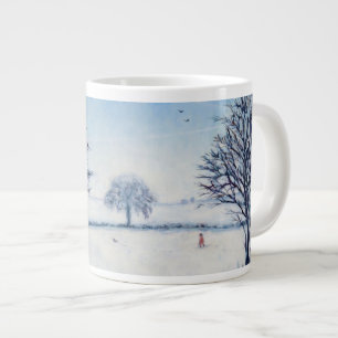 Tasse Géante Une promenade d'hivers