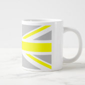 Tasse Géante Union Jack gris clair et jaune (Droite)