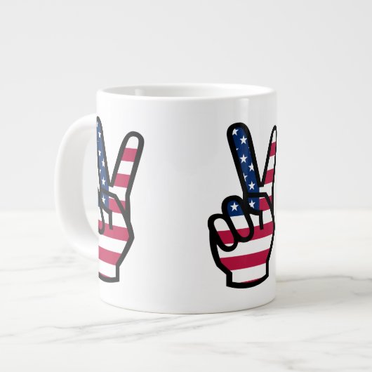 Tasse Géante US Victory Sign (Devant gauche)
