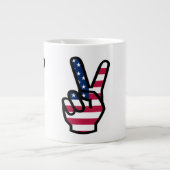 Tasse Géante US Victory Sign (Devant)