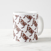 Tasse Géante Vache Brown et blanche Silhouette (Devant droit)