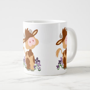Tasse Géante Vache de dessin animé mignonne qui mâche