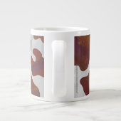 Tasse Géante Vache Marron et Blanc Monogramme (Dos)