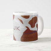 Tasse Géante Vache Marron et Blanc Monogramme (Devant droit)