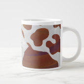 Tasse Géante Vache Marron et Blanc Monogramme (Droite)