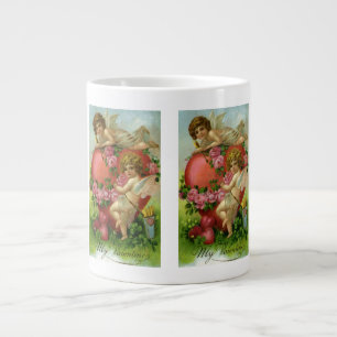 Tasse Géante Valentines victoriennes vintages Day Angels Rose d