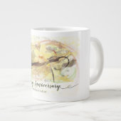 Tasse Géante Vanilla Orchid Flower Abstract Art Calligraphy (Devant droit)