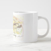 Tasse Géante Vanilla Orchid Flower Abstract Art Calligraphy (Droite)