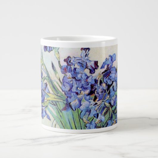 Tasse Géante Vase Still Life avec Irises par Vincent van Gogh (Devant)