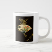 Tasse Géante Ventilateur oriental criblé au design floral (Droite)
