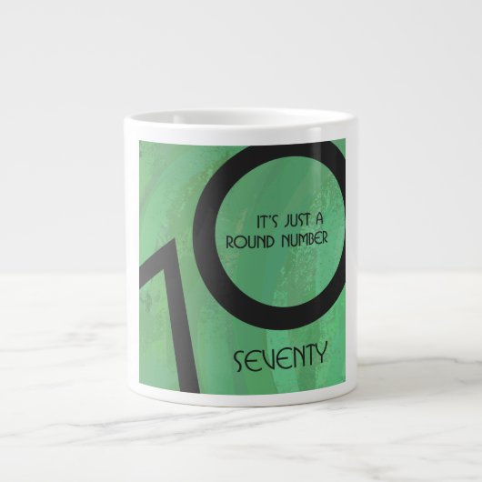 Tasse Géante Vert 70 Décennie Anniversaire (Devant)