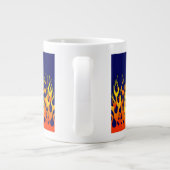 Tasse Géante Vibrant Racing Flames on Navy Blue (Dos)