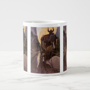 Tasse Géante Vieux Cowboys, Hold Up dans le Canyon par NC Wyeth