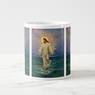 Tasse Géante Vintage Religion, Jésus-Christ marche sur l'eau