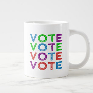 Tasse Géante VOTE en multicolore