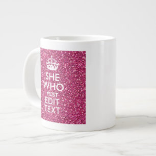 Tasse Géante Votre texte pour elle qui doit être obéi style ros