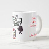 Tasse Géante Vous envoyer un message Coeurs de Saint Valentin C (Devant droit)