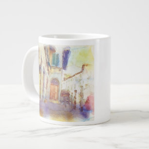 Tasse Géante Vue de Florence sur l'aquarelle artistique