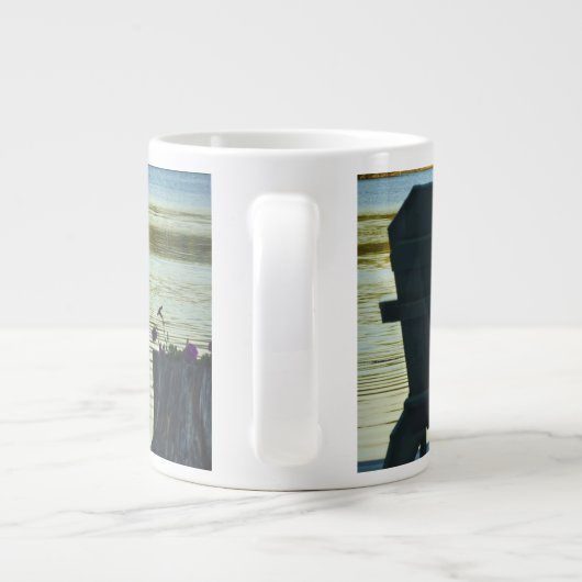 Tasse Géante Vue des chaises d'Adirondack dans l'Adirondacks, (Dos)