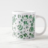 Tasse Géante Zebra Green et White Polka Dot (Droite)
