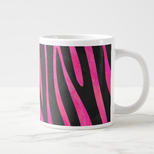 Tasse Géante Zebra noir et rose chaud (Droite)